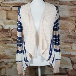 Sweet & Sinful Pink & Blue Crochet Cardigan
